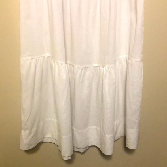 NORACORA white prarie like dress. Size Small. Ribbed at neck. - Picture 6 of 8